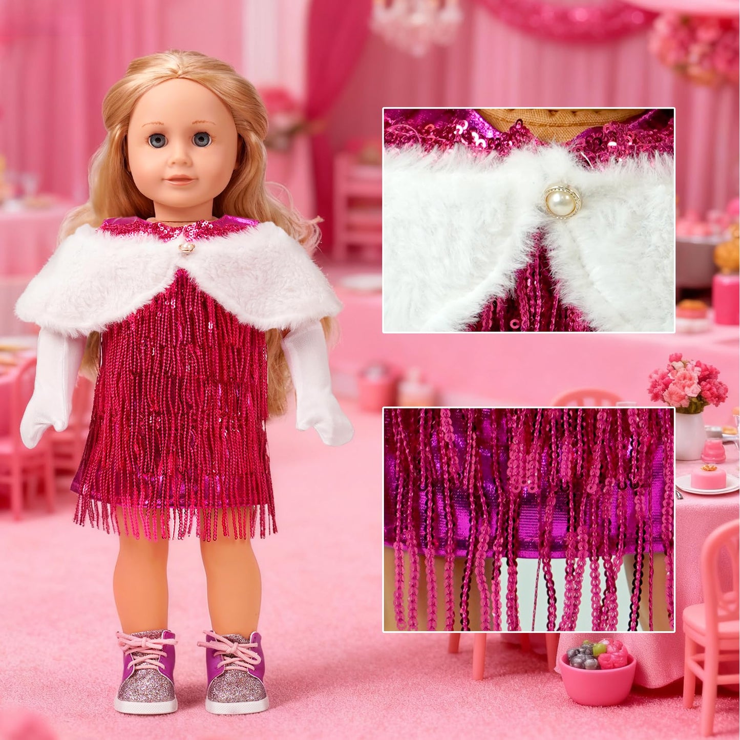Clbaby 18-Inch Doll Clothes Set – 19-Piece Fashion Outfit Collection for 18-Inch Dolls