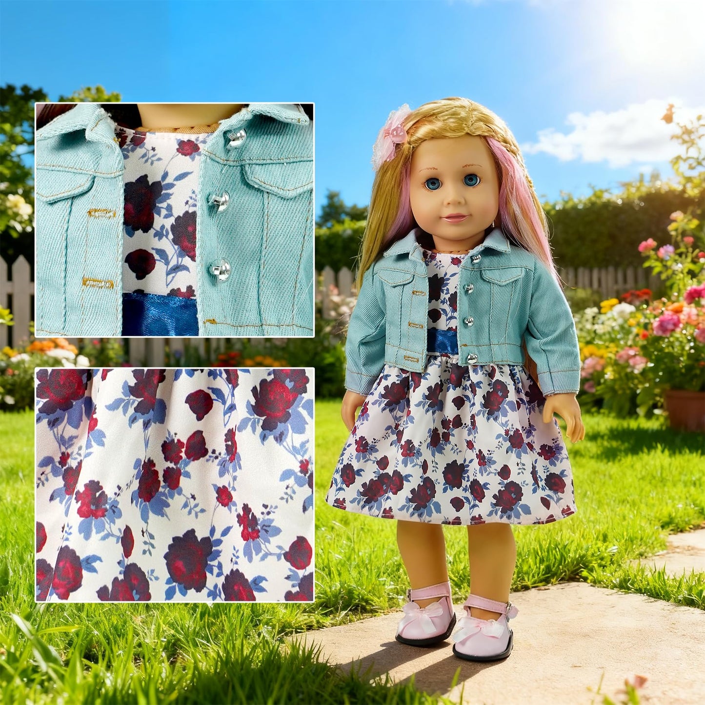 Clbaby 18-Inch Doll Clothes Set – 19-Piece Fashion Outfit Collection for 18-Inch Dolls