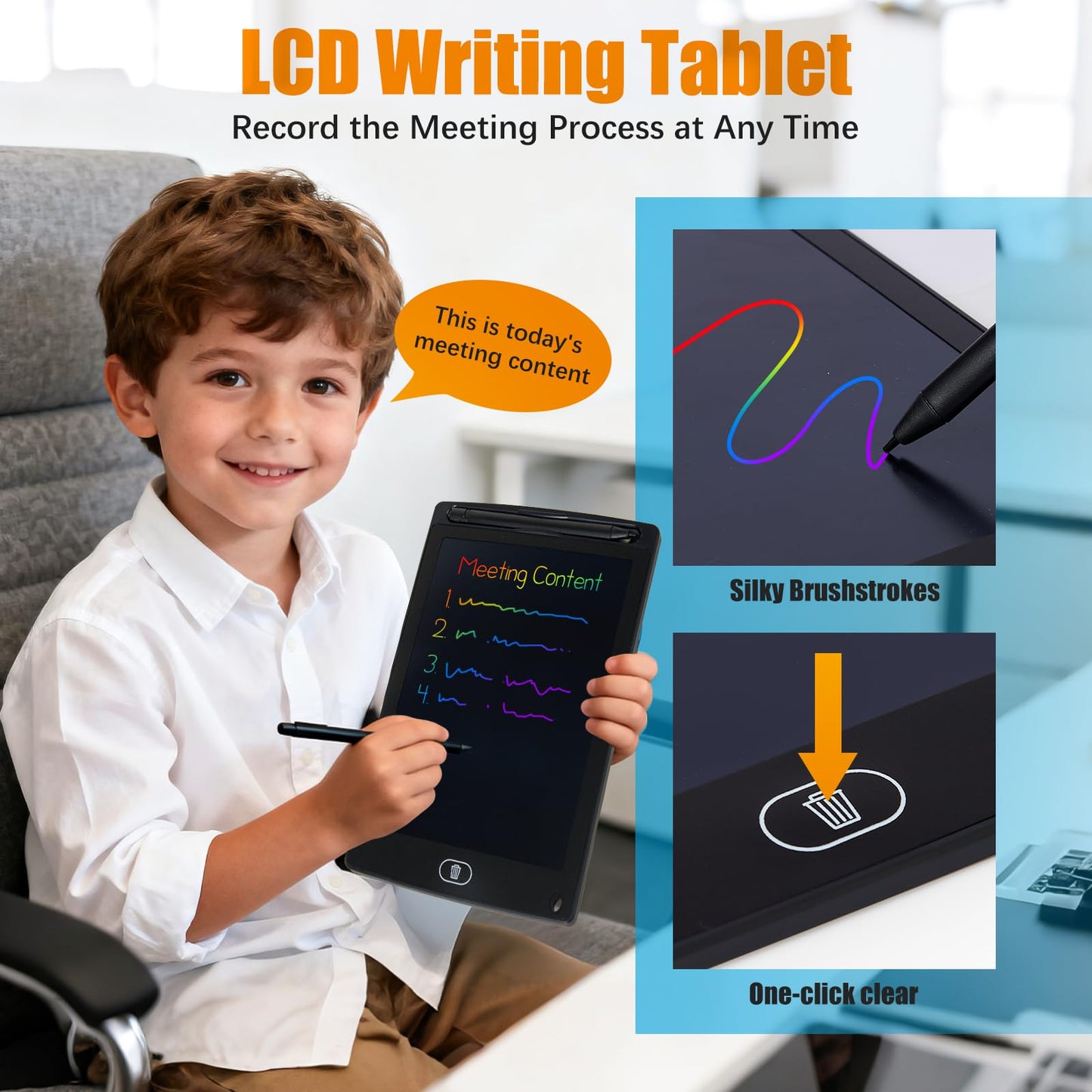 Cleboen Pretend Play Home Office Set for Kids – Laptop & LCD Tablet
