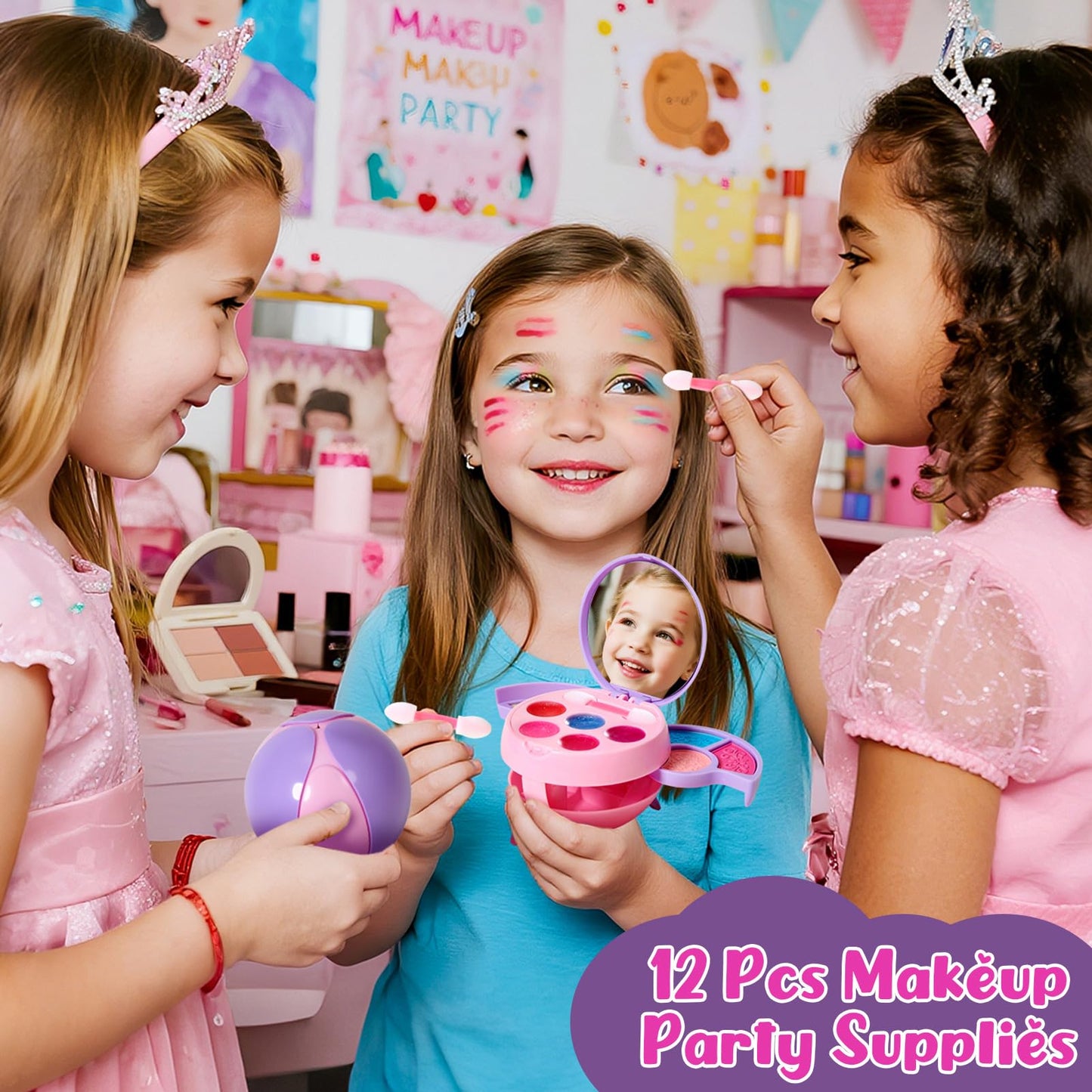 Cleboen 12-Pack Kids Makeup Blind Balls – Surprise Lip Gloss & Eyeshadow