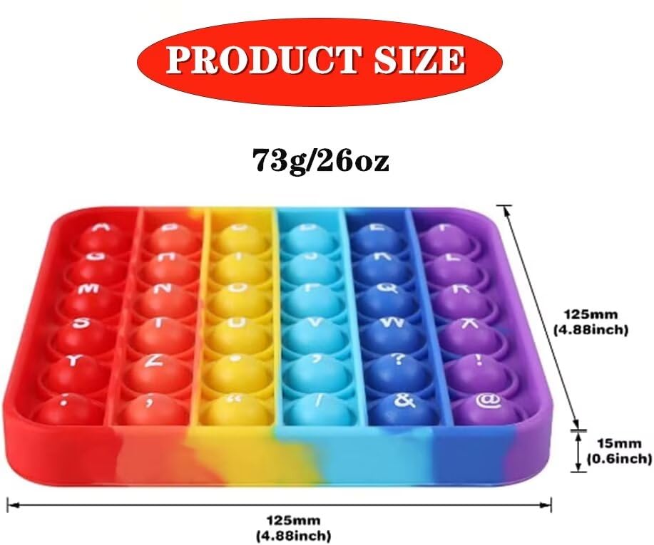 CleCoCenCir Alphabet Popper Fidggety Toy – Stress-Relief Sensory Popping for Preschool Alphabet Learning