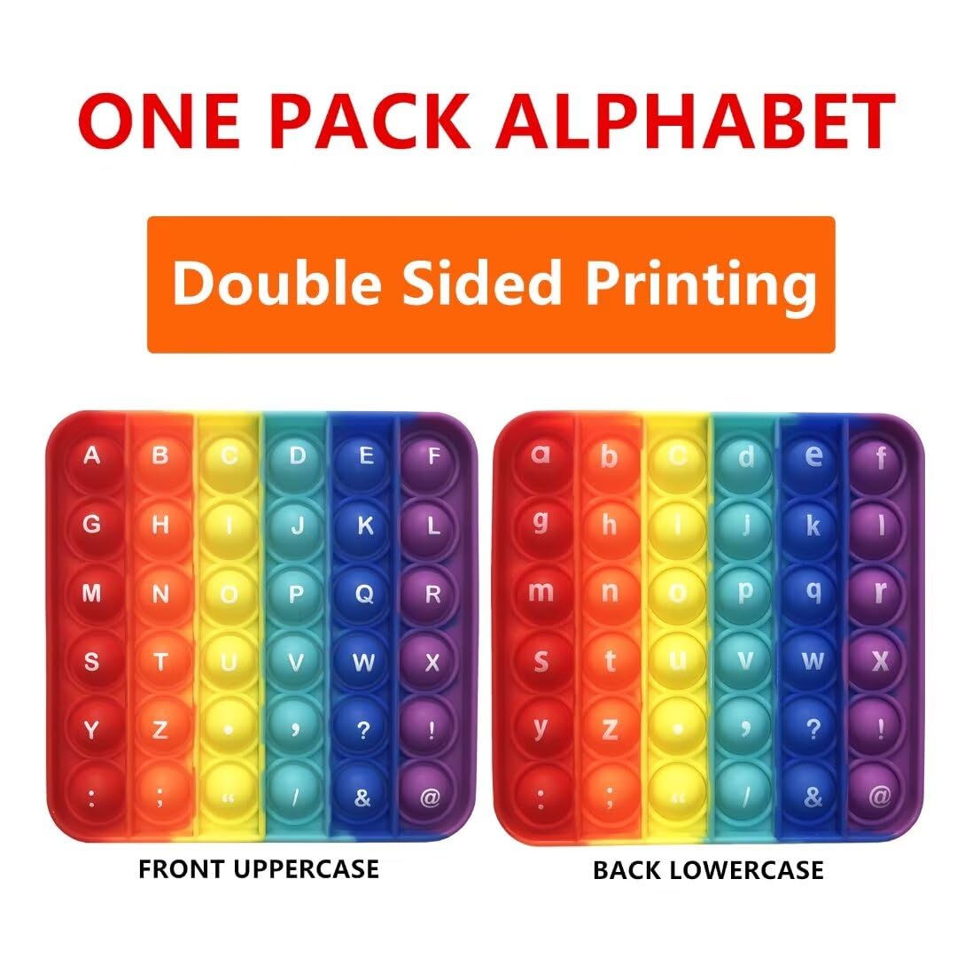 CleCoCenCir Alphabet Popper Fidggety Toy – Stress-Relief Sensory Popping for Preschool Alphabet Learning