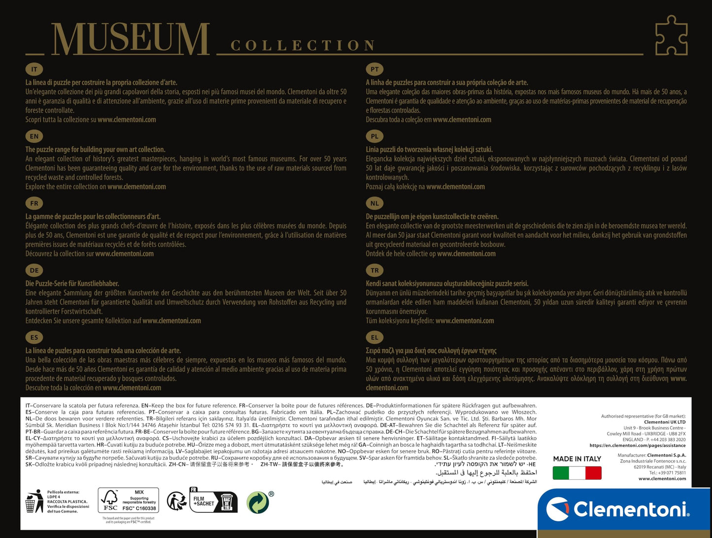 Clementoni The Kiss Klimt 1000-Piece Puzzle – Premium Italian Quality