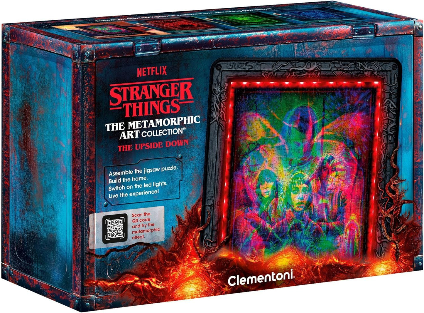 Clementoni Stranger Things Metamorphic Art with LED Light — 520-Piece Puzzle