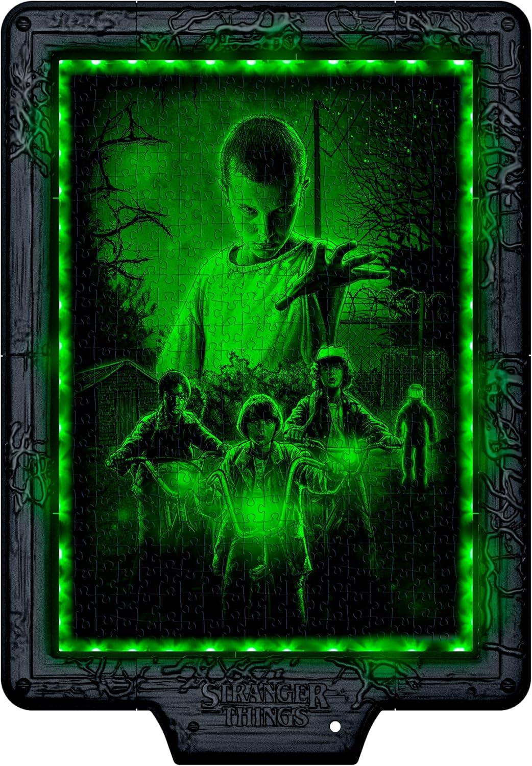 Clementoni Stranger Things Metamorphic Art with LED Light — 520-Piece Puzzle