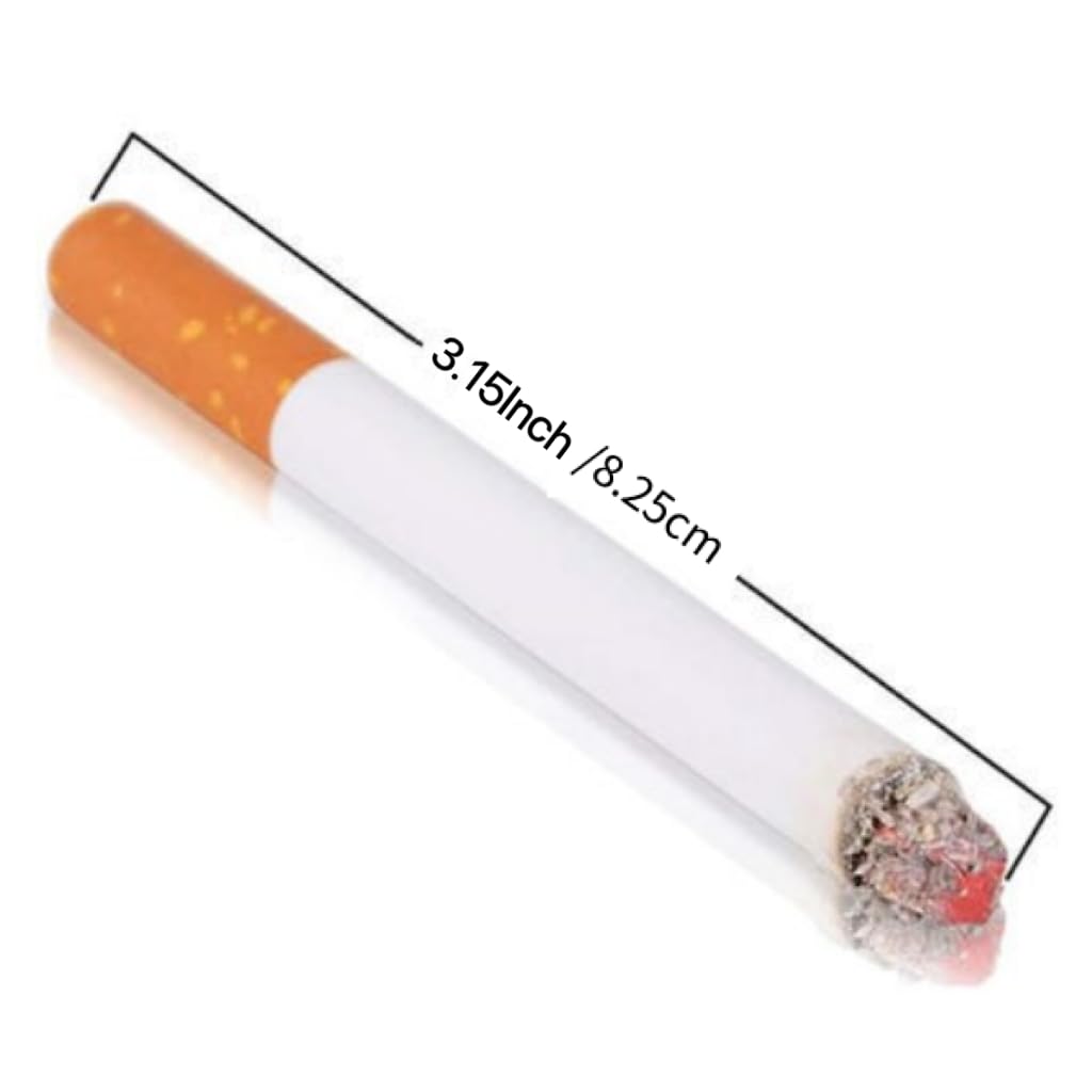 CLESEN Fake Cigarettes – 3.25 Inch Prop Cigarettes (Pack of 6) Realistic Theatrical Props for Parties & Performances