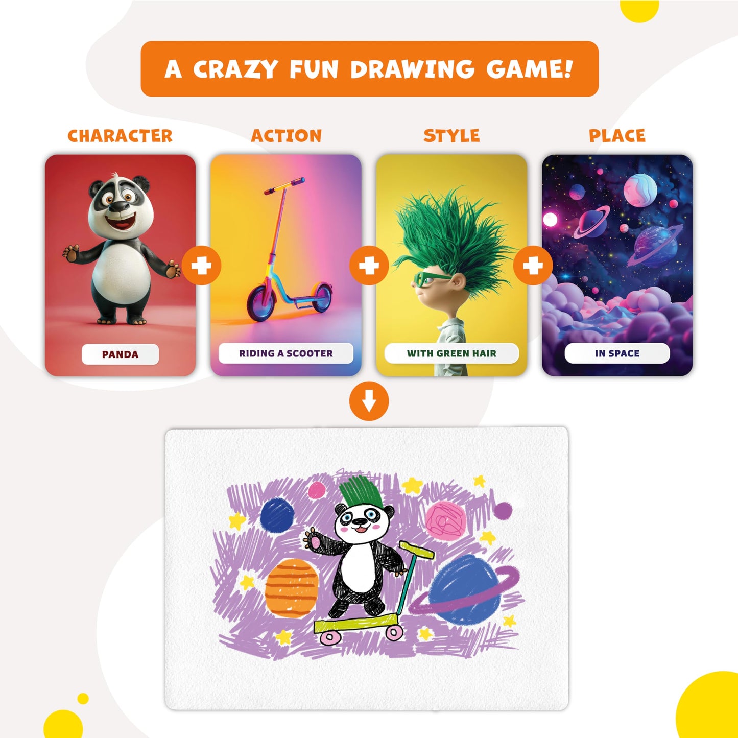 Clever Fox Drawsome Drawing Game – 160 Prompt Cards for Creative Kids