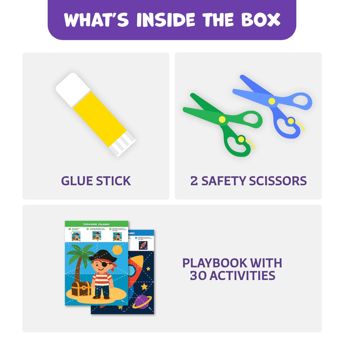 Clever Fox Play Snip & Shape – Scissor Skills Activity Book for Kids 3-7 with Safety Scissors
