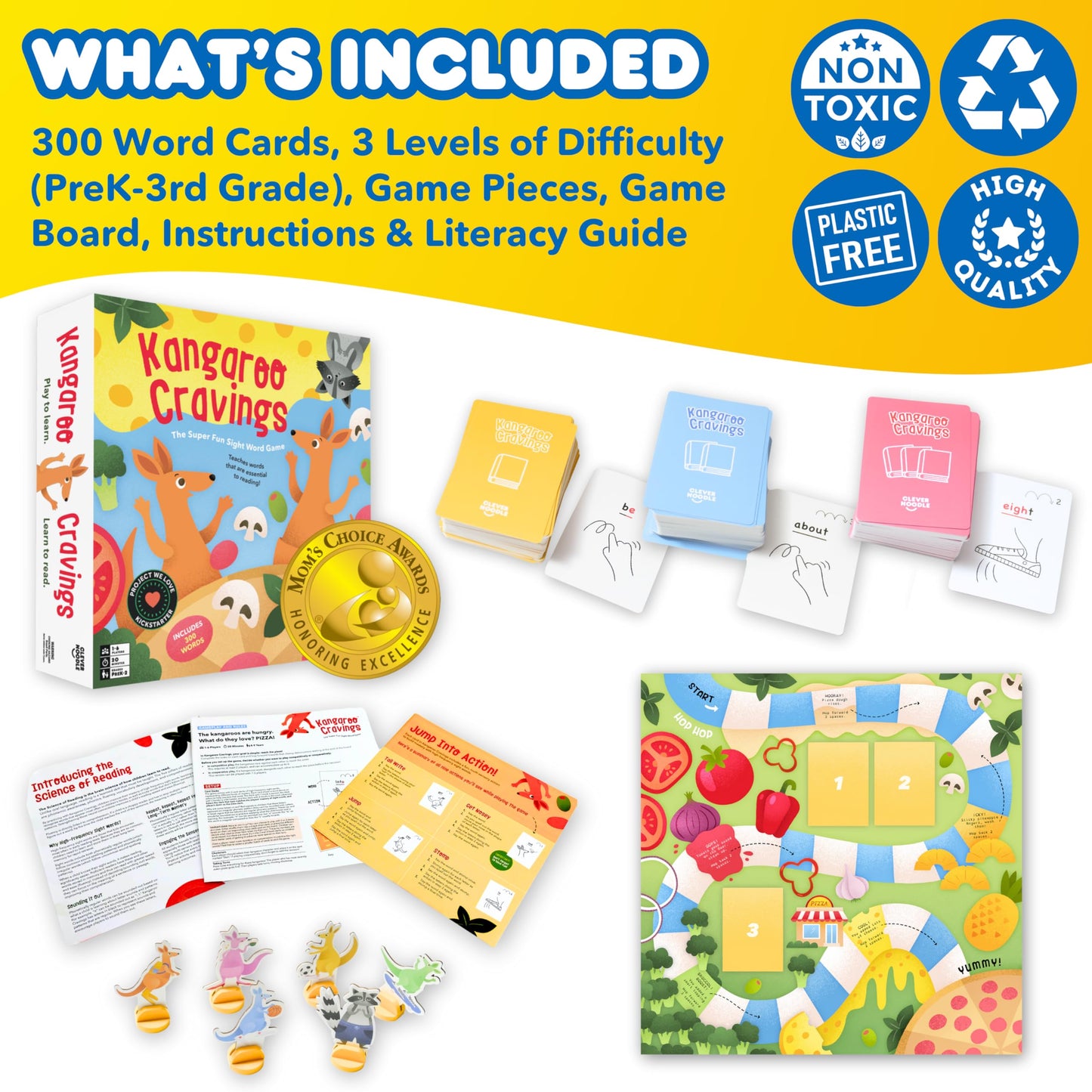 Kangaroo Cravings by Clever Noodle – Fun Sight Word Reading Games (Ages 5-7)