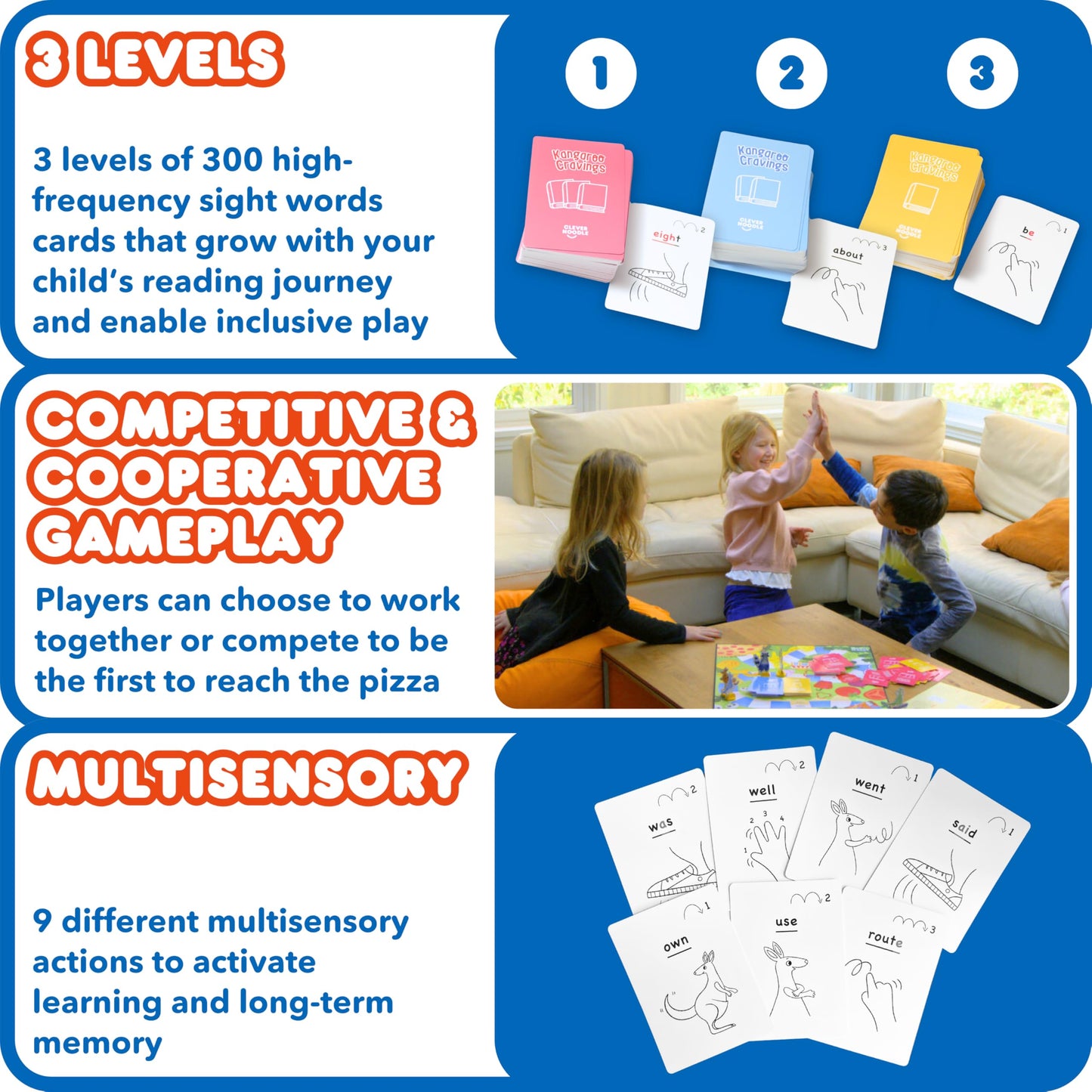 Kangaroo Cravings by Clever Noodle – Fun Sight Word Reading Games (Ages 5-7)