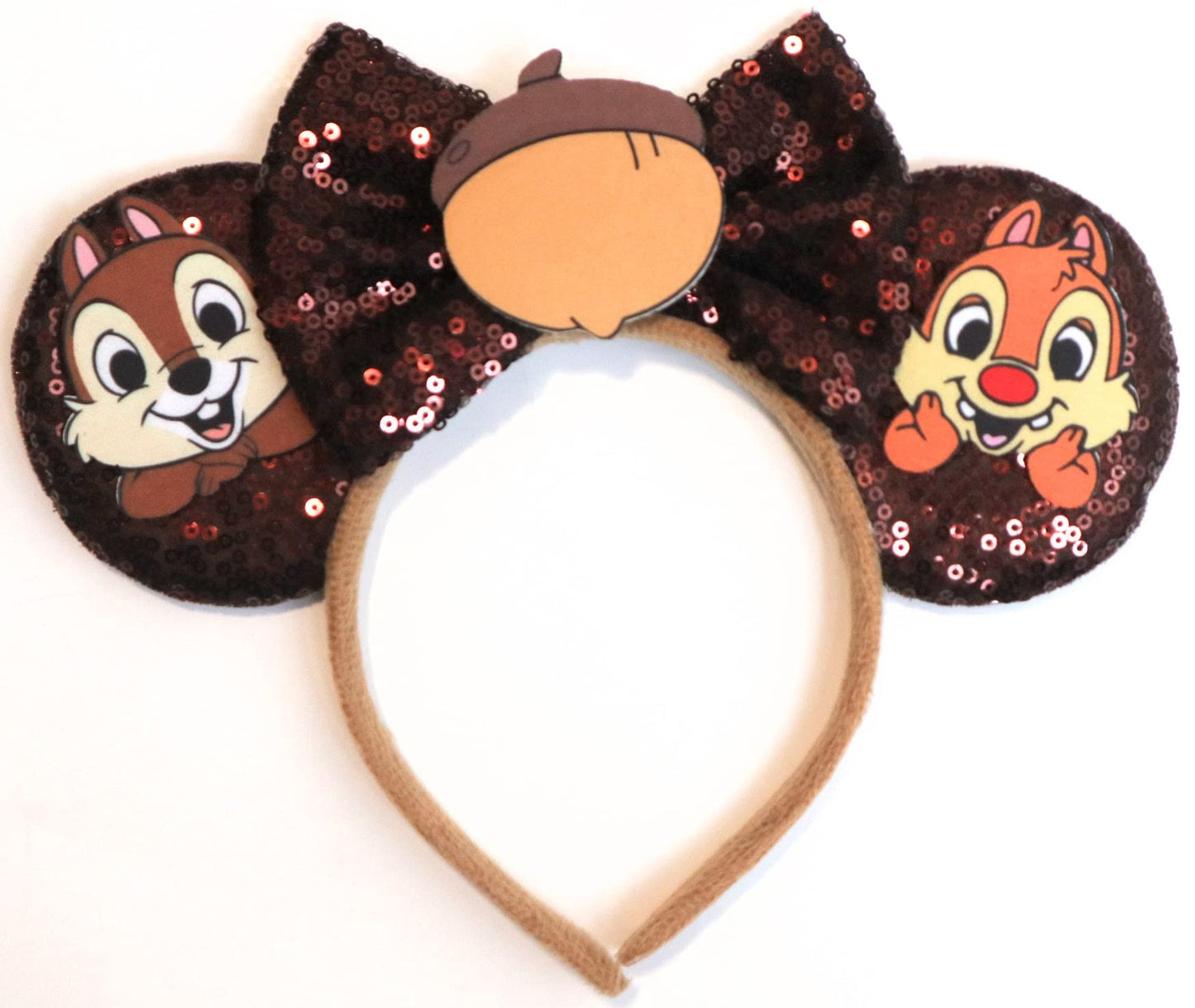 CLGIFT Minnie Ears Collection - Brown, Silver, Gold, Blue, Rainbow Sparkle & Red Sequin (Chip n Dale)