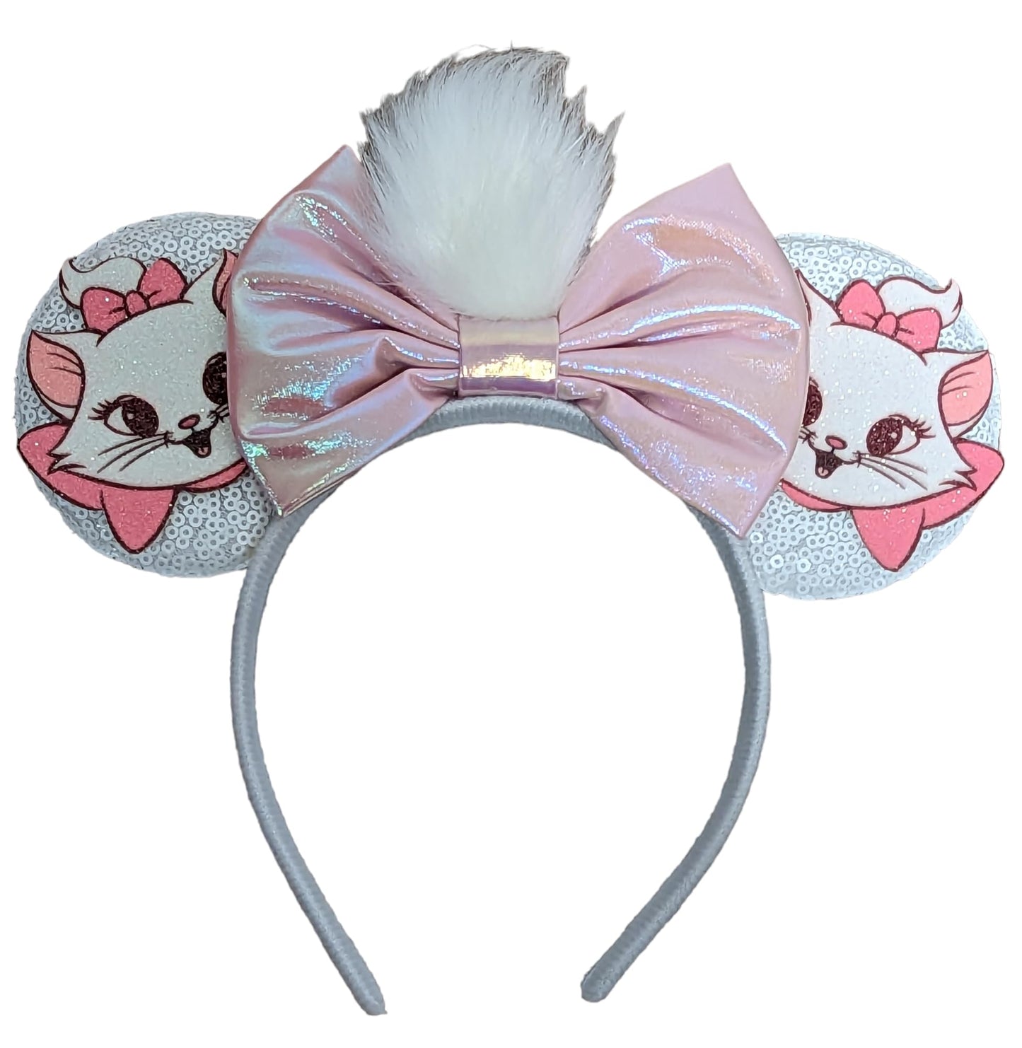 CLGIFT Princess Minnie Ears - Floral Purple Sparkle, Pick Your Color