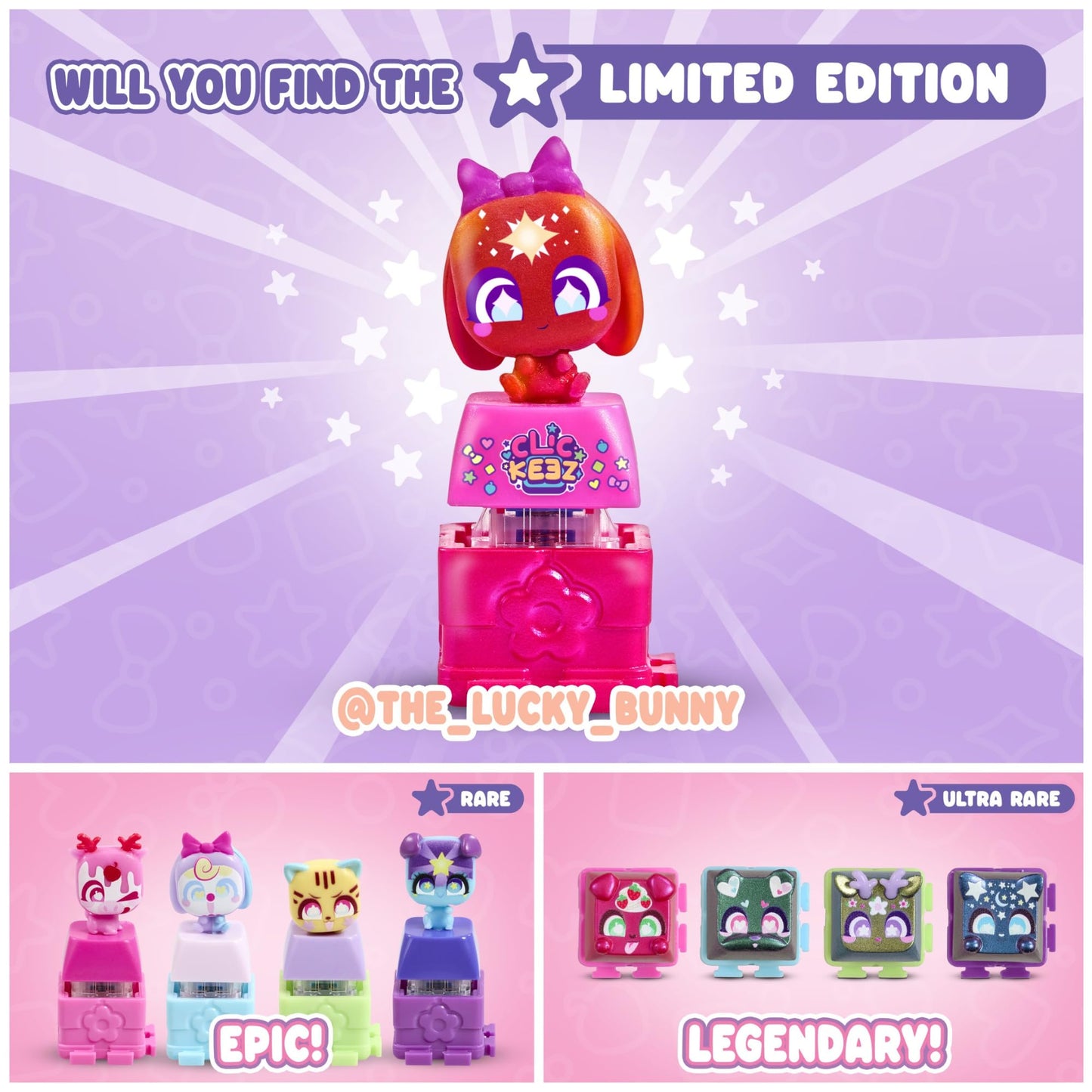 Clickeez Multipack: 5 Clickable Keyboard Collectibles for On-the-Go Fun
