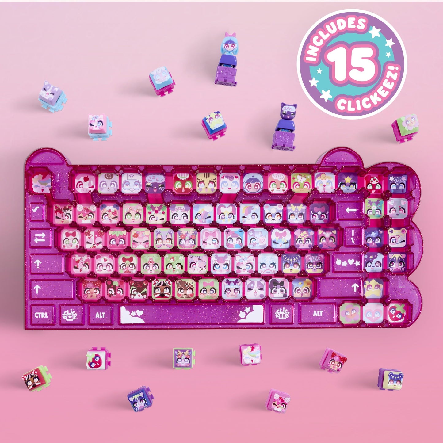 Clickeez Keyboard Mega Pack – Starter Set with 15 Clickeez & Exclusive Mega Pack Characters | Ages 6+
