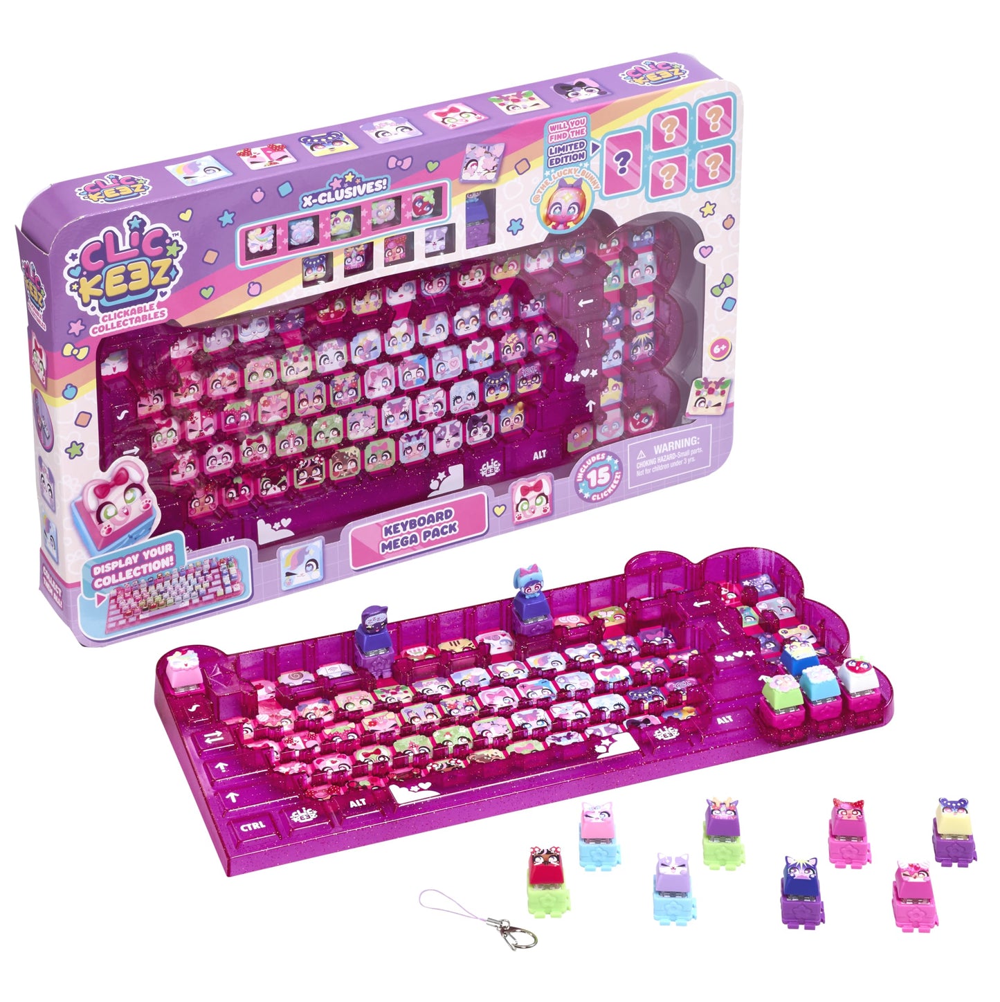 Clickeez Keyboard Mega Pack – Starter Set with 15 Clickeez & Exclusive Mega Pack Characters | Ages 6+