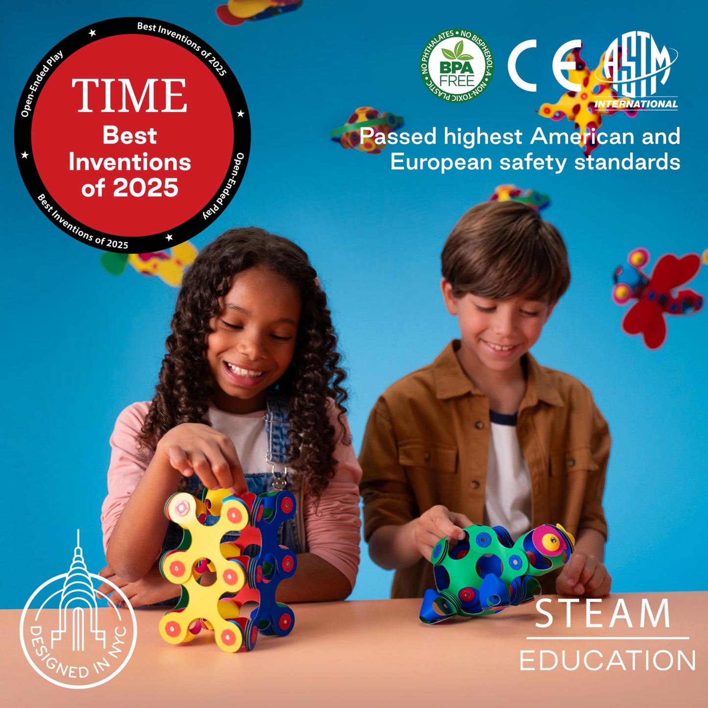 Clixo Itsy Magnetic Toy for Kids – Flexible, Durable STEM Building, 18-Piece Pack