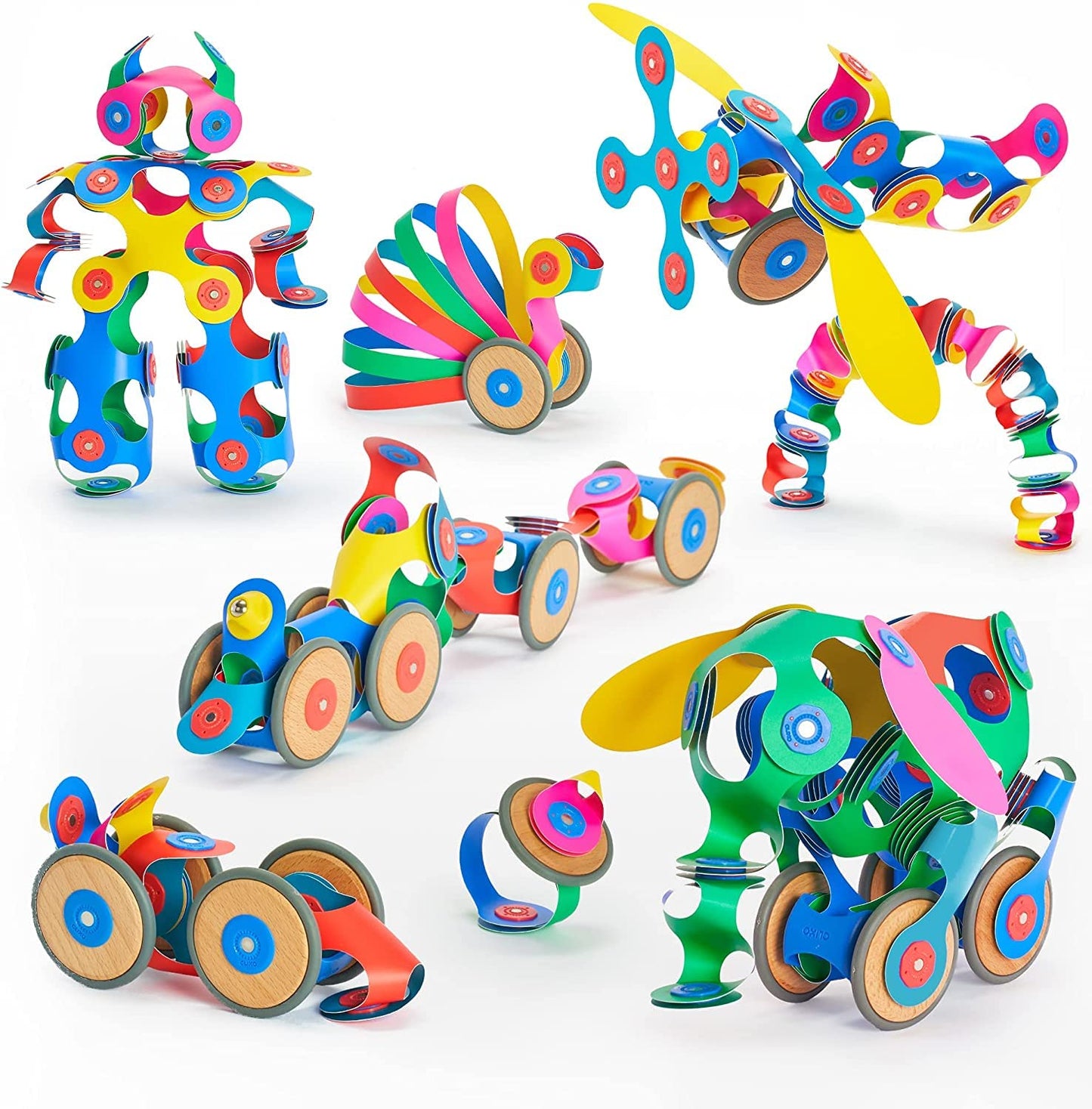 Clixo Wheel Creator Pack — 72 Magnetic Building Tiles for Creative STEM Play (Ages 4–99)