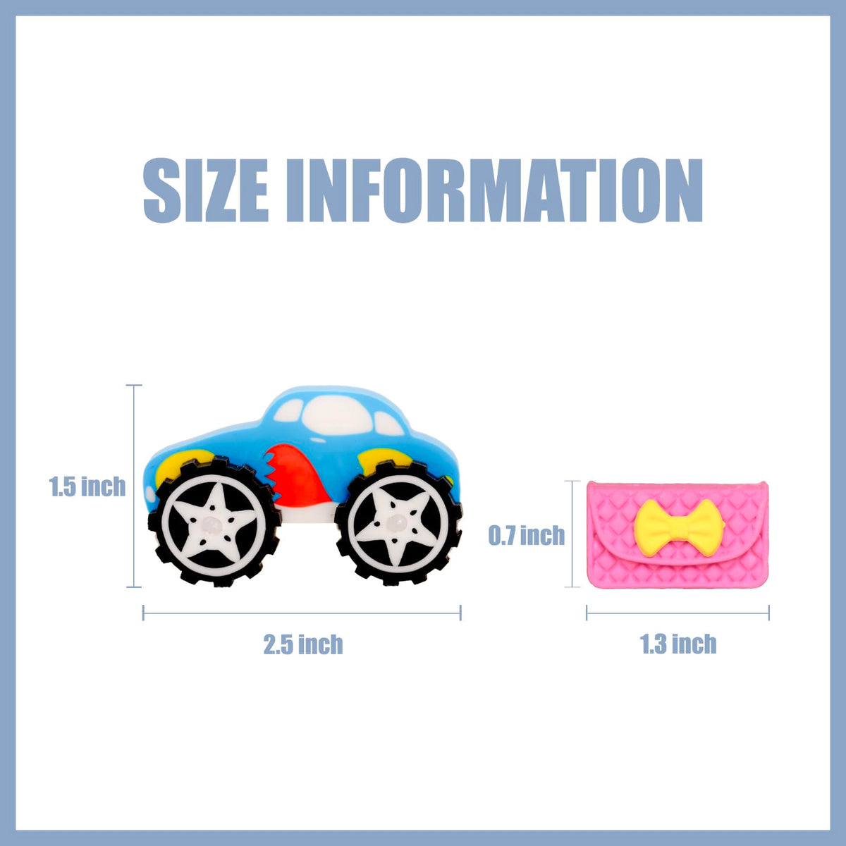 Clock King 110pcs 3D Erasers – Cute Kids Desk Toys & Classroom Rewards