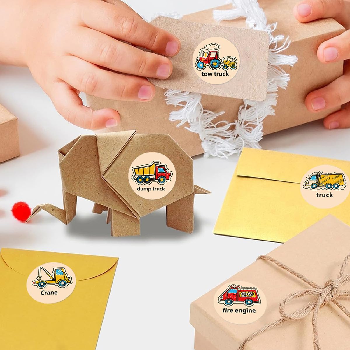 CLOSOCKEY 1000Pcs Cartoon Transportation Sticker Roll – Trucks, Buses and More for Class Rewards