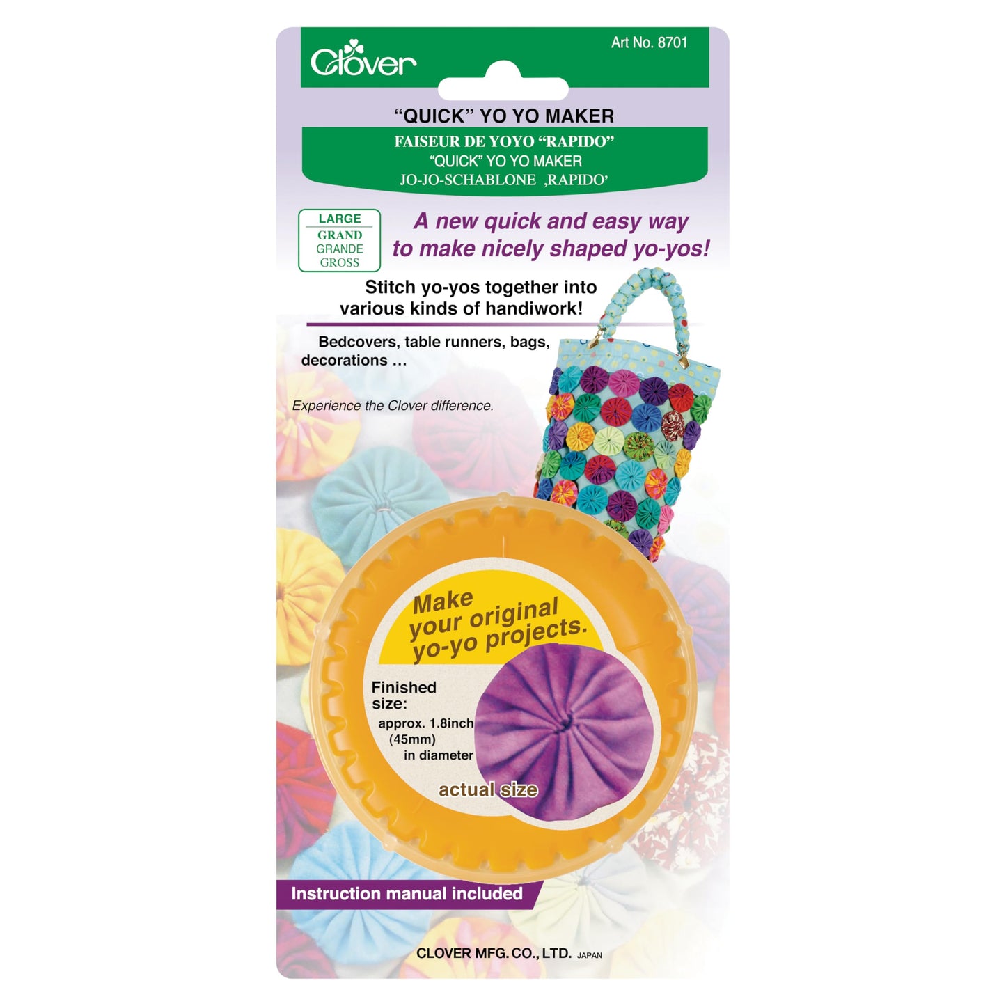 Clover Round Large Yo-Yo Maker – Easy Templates for Craft Yo-Yos