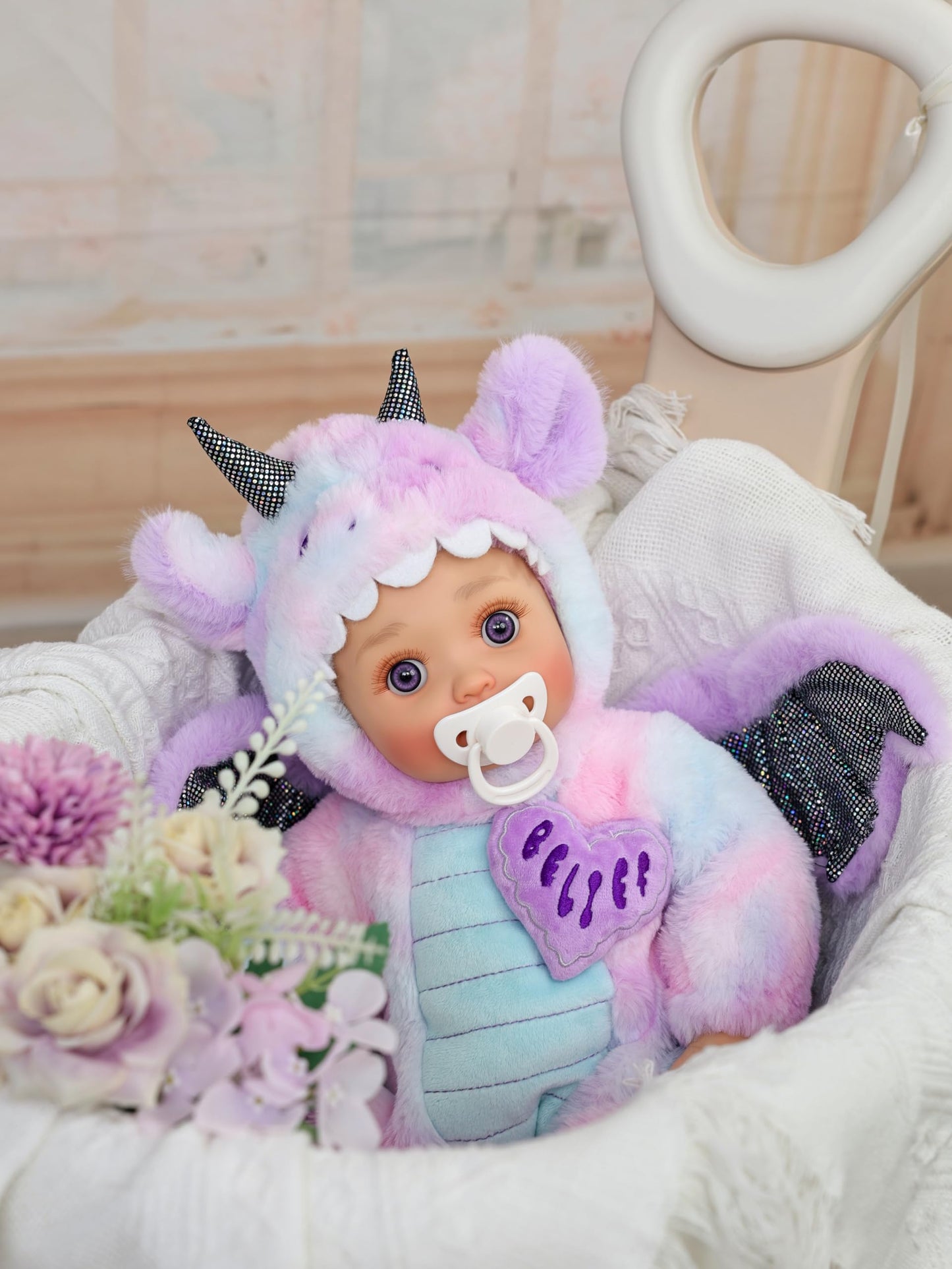 Cloveray Elara 18in Baby Doll – Realistic Soft Body with Dragon Costume