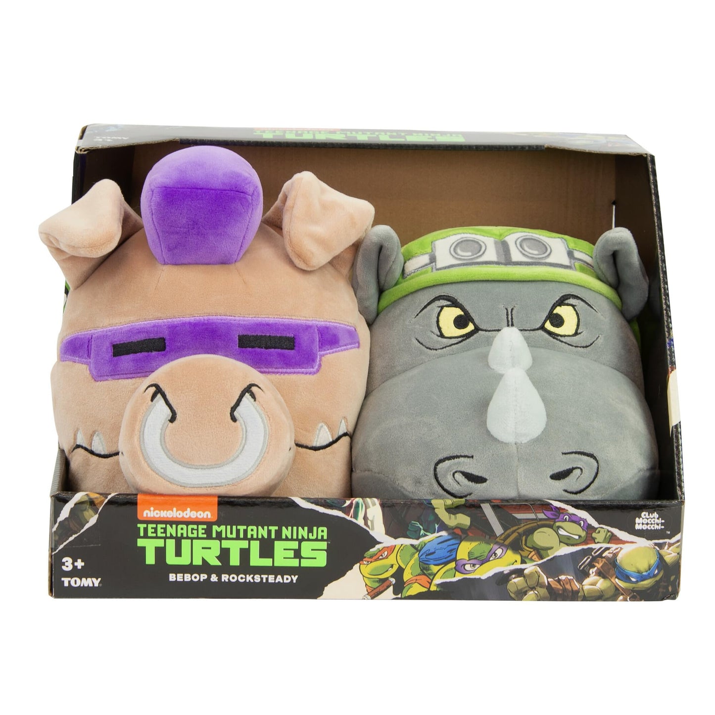 Club Mocchi-Mocchi Bebop & Rocksteady 8-Inch TMNT Plush Duo – Collectible Gift Set