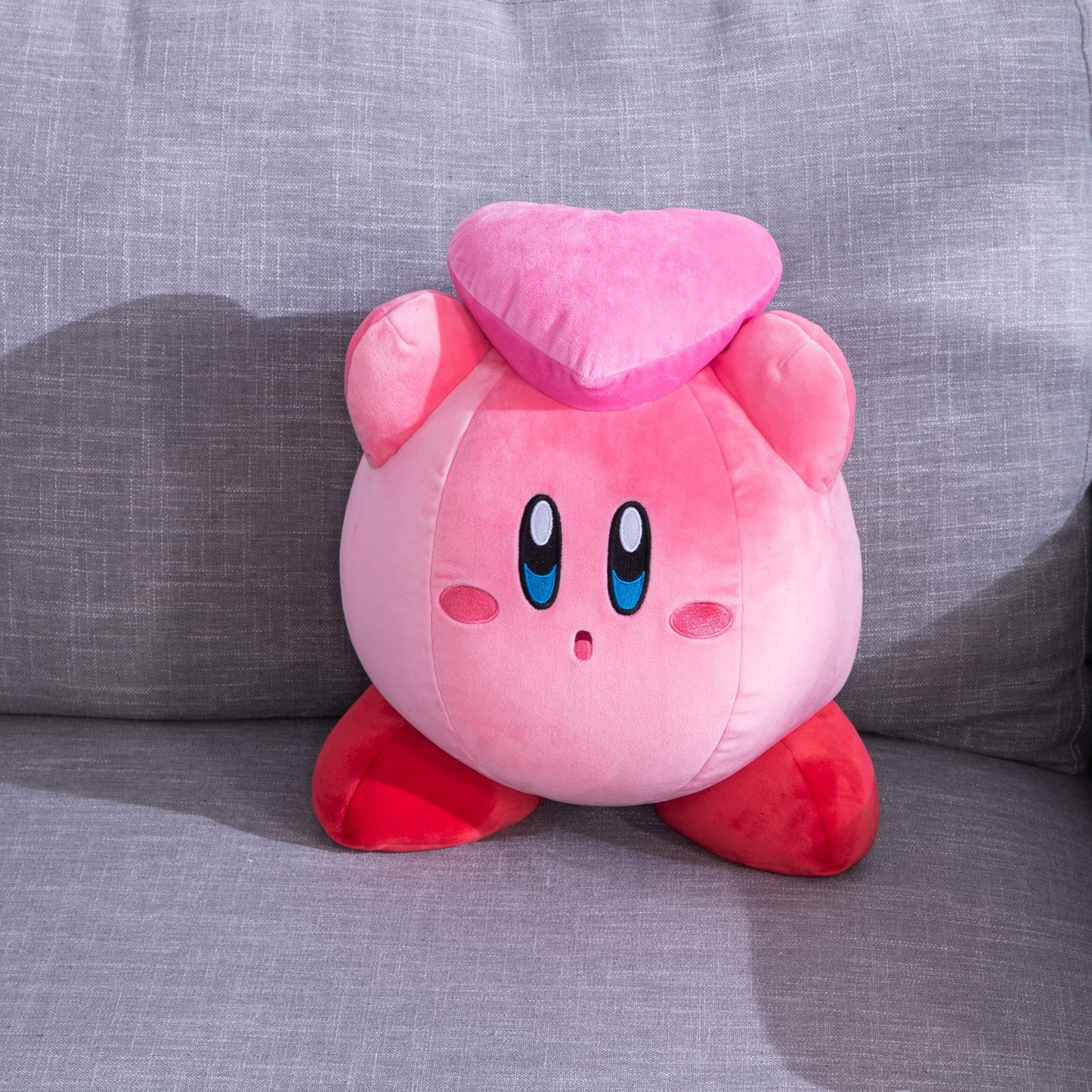 Club Mocchi Mocchi Kirby Plush - Kirby & Friend Heart 15-Inch Squishy Plush