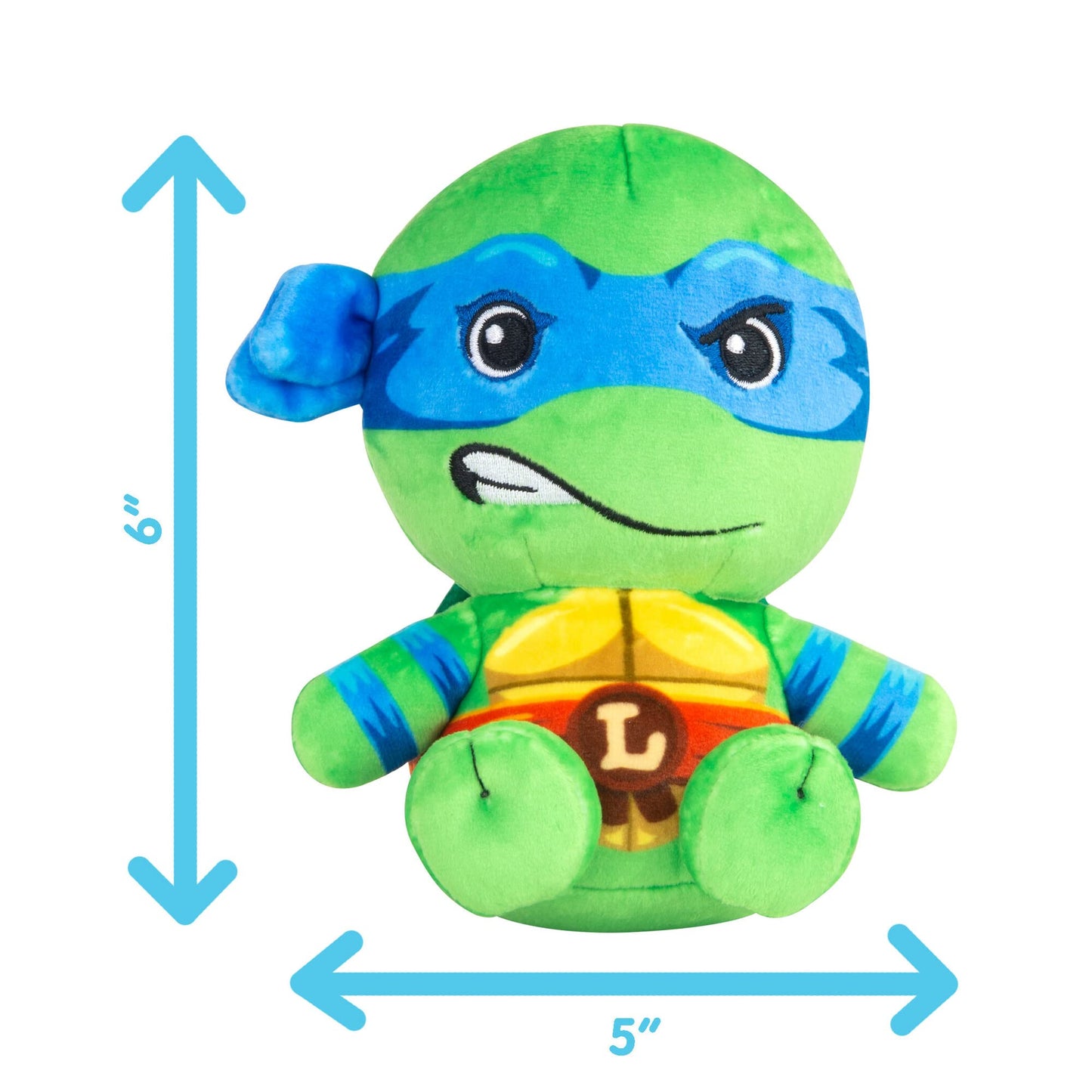 Club Mocchi Mocchi TMNT Leonardo Plush – Officially Licensed 6-Inch Ninja Turtle Plush Toy