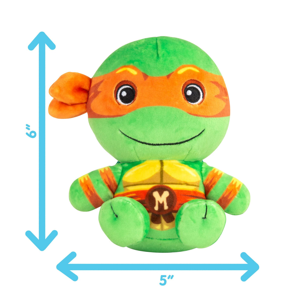 Club Mocchi Mocchi Michelangelo TMNT Plush – 6-Inch Officially Licensed Ninja Turtles Plushie