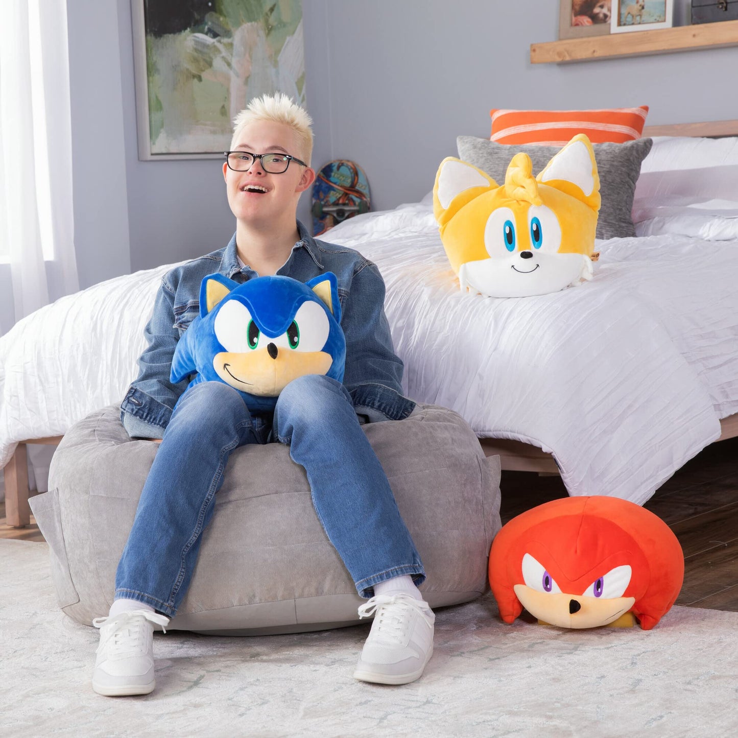 Club Mocchi Mocchi Sonic the Hedgehog Plush - 15-Inch Officially Licensed Squishy Collectible