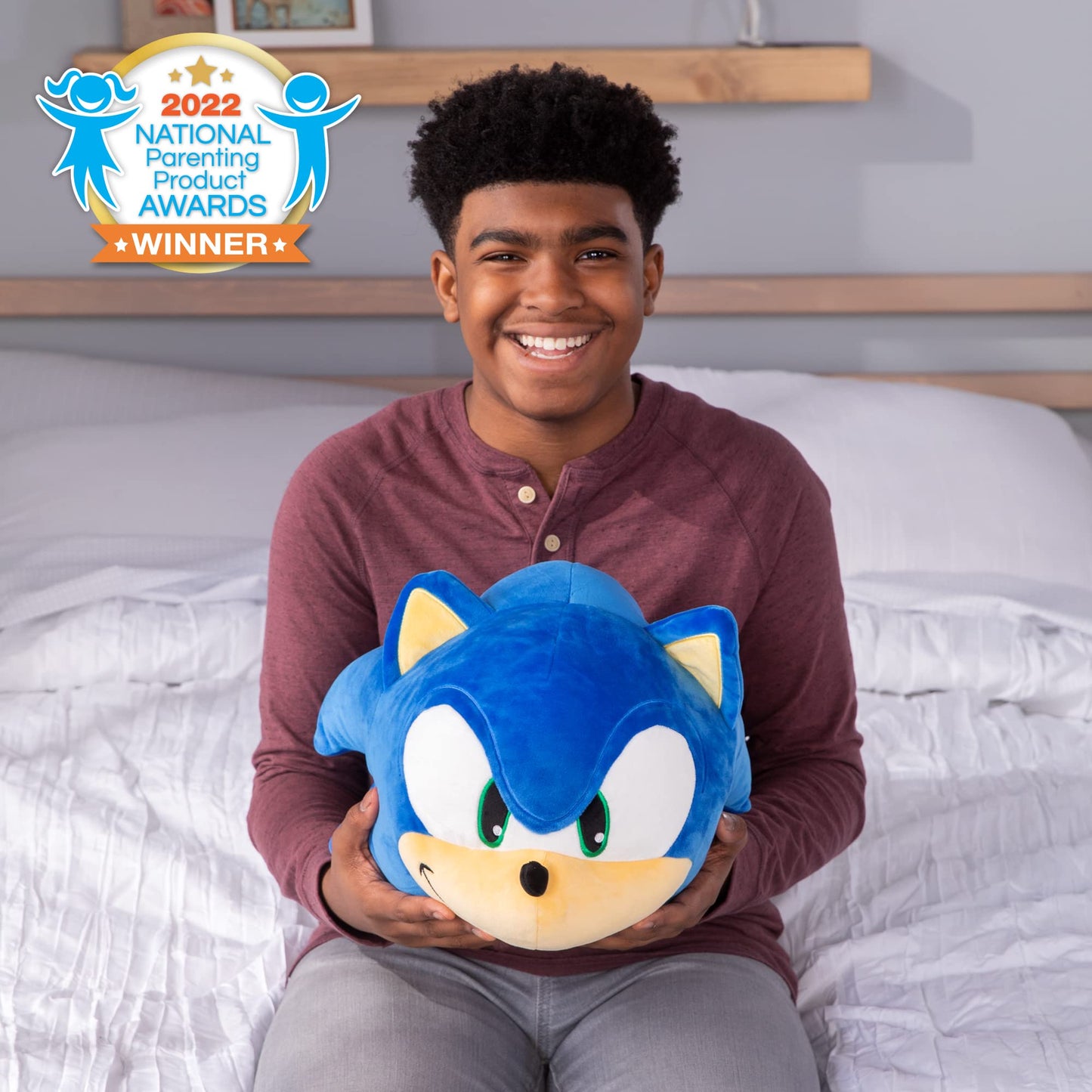 Club Mocchi Mocchi Sonic the Hedgehog Plush - 15-Inch Officially Licensed Squishy Collectible