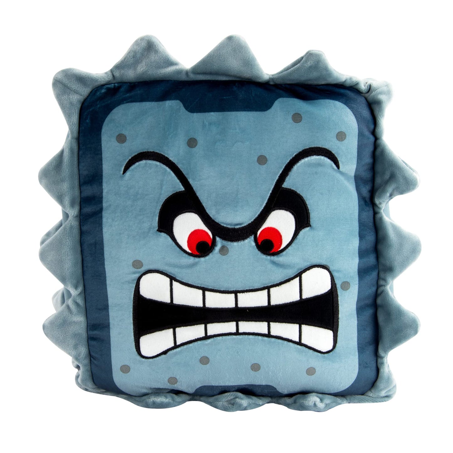 Club Mocchi Mocchi Thwomp Plush - 13-Inch Super Mario Squishy Plush Toy