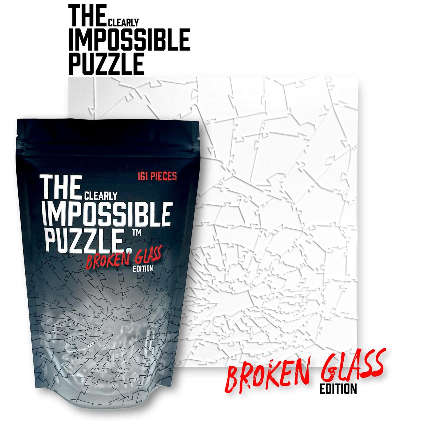 CM Originals Broken Glass Puzzle - Clear | 161 Pieces, 10 x 10 in
