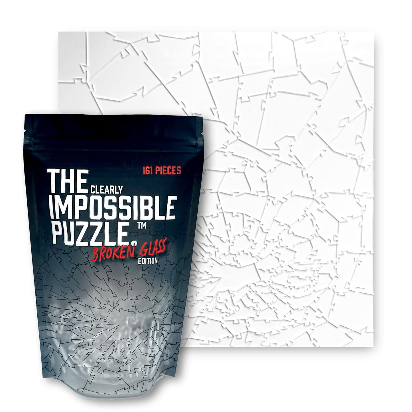 CM Originals Broken Glass Puzzle - Clear | 161 Pieces, 10 x 10 in
