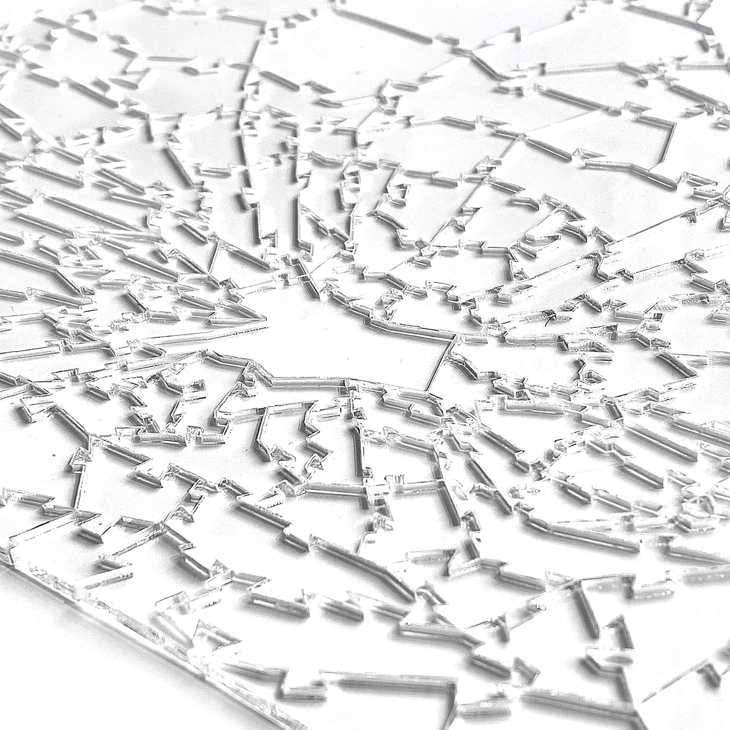 CM Originals Broken Glass Puzzle - Clear | 161 Pieces, 10 x 10 in