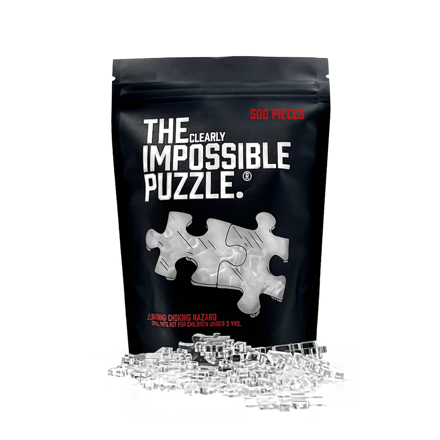 CM Originals The Clearly Impossible Puzzle 500 Pieces – Hard Jigsaw for Adults | USA-Made Acrylic