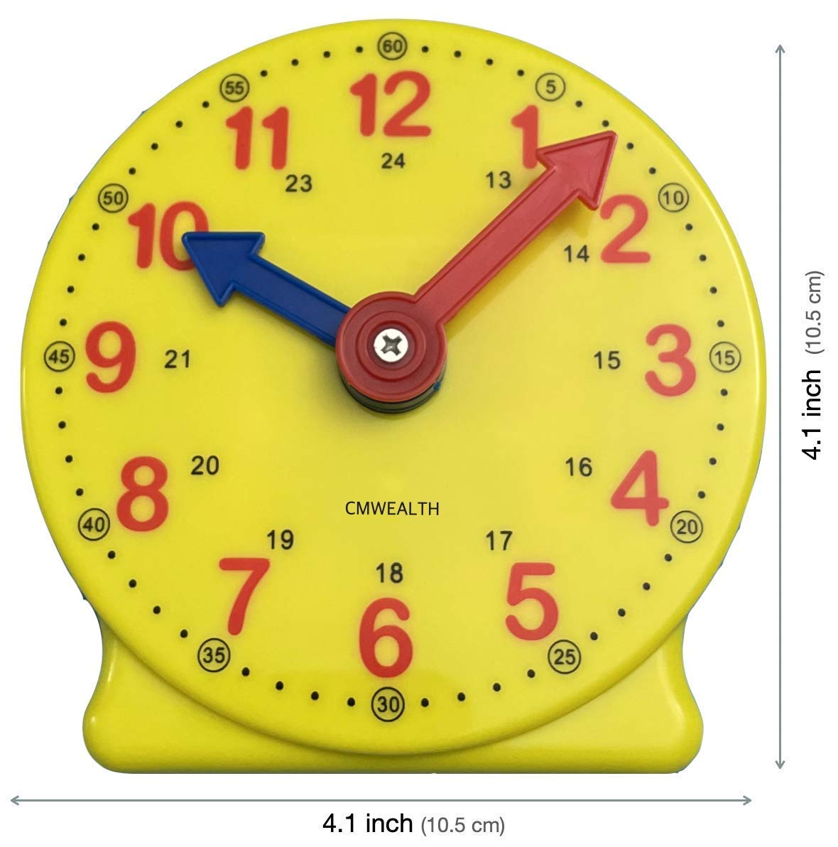 CM Wealth Learning Clock for Kids – Geared Teaching Clock, 12/24 Hours, 4+ Years
