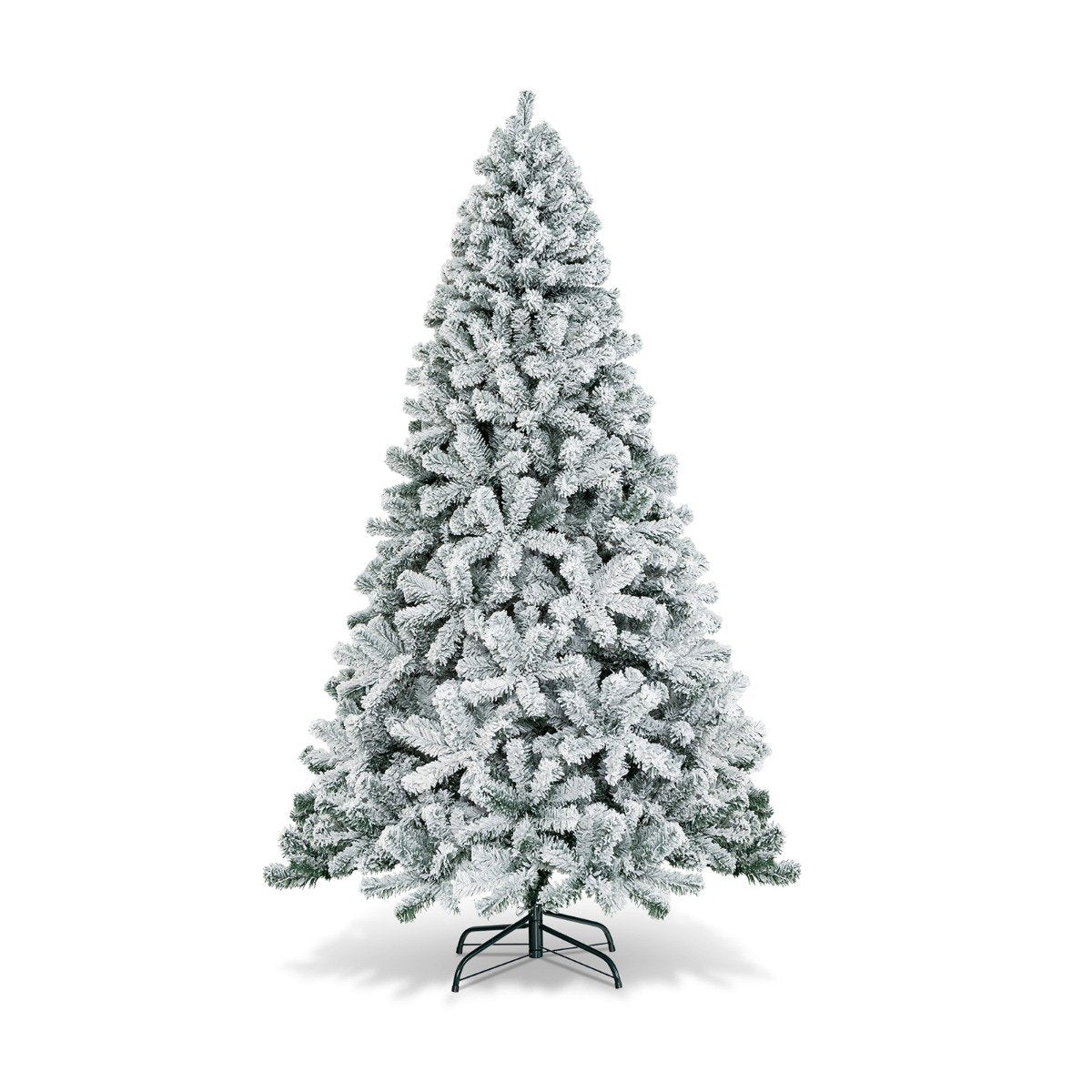 Snow Flocked Artificial Christmas Tree with 600/1010 Tips-6FT