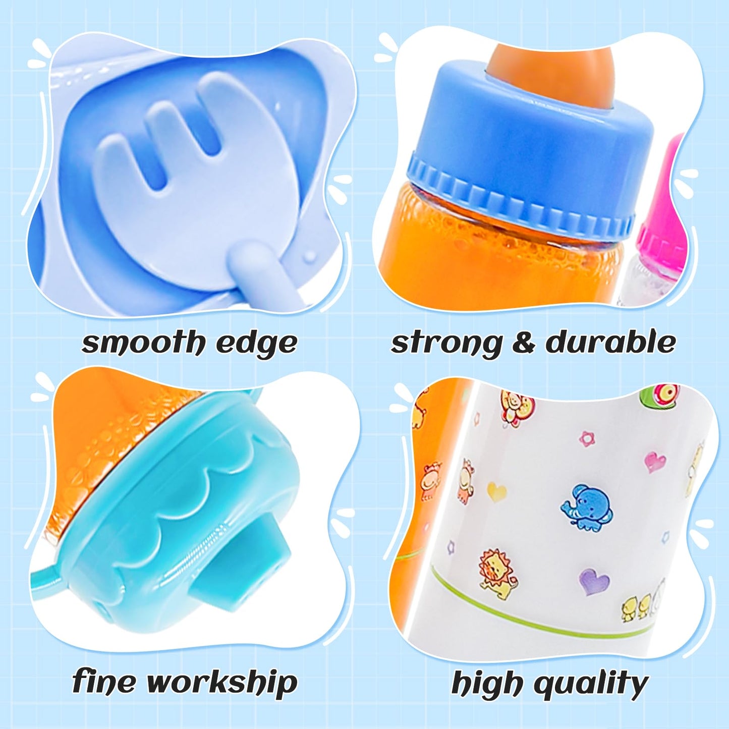 Cmaqpw 13-Piece Baby Doll Accessories Magic Bottle Set | Pretend Feeding Toys