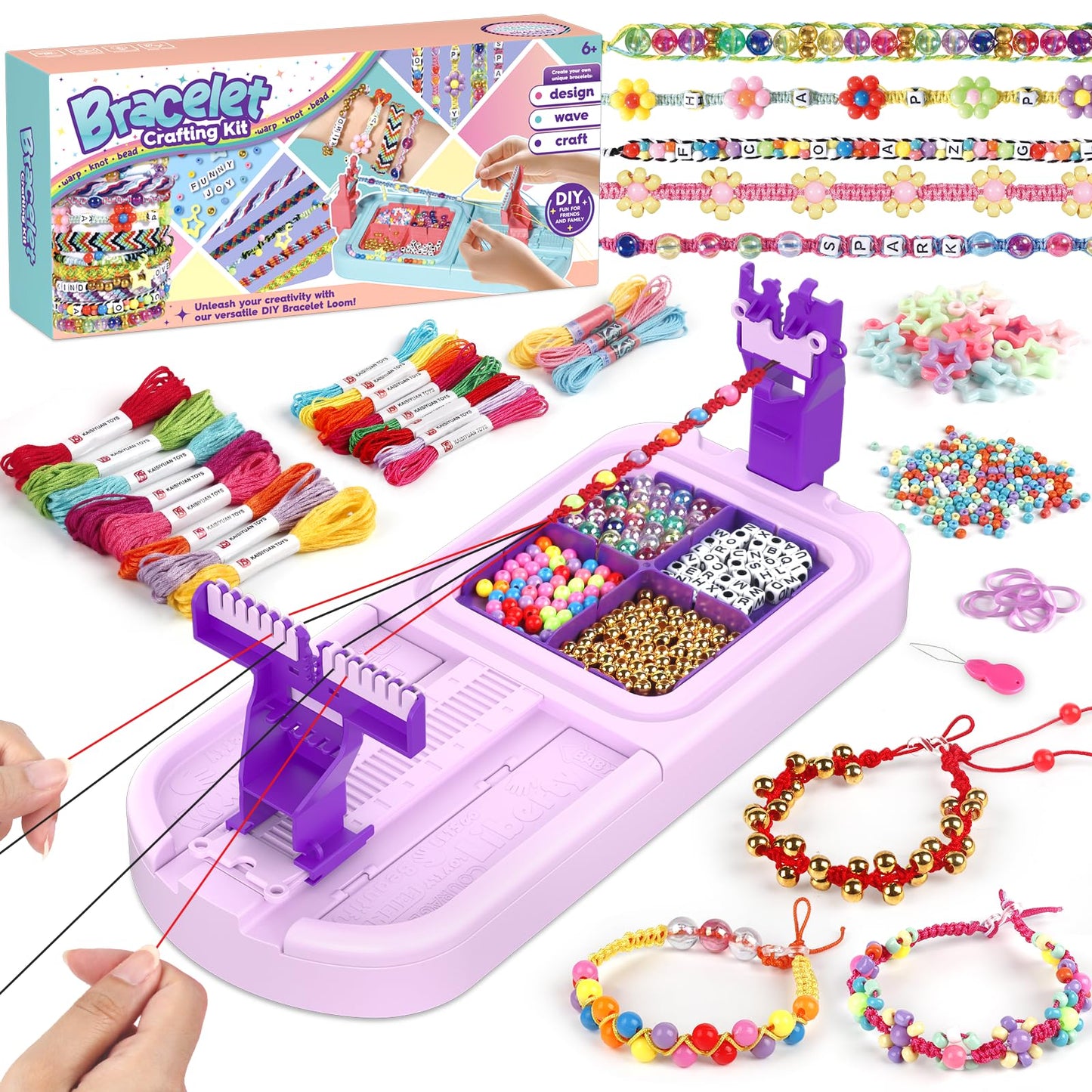 Cmiolacuna Friendship Bracelet Making Kit for Girls 8-12 | DIY Jewelry Craft Set