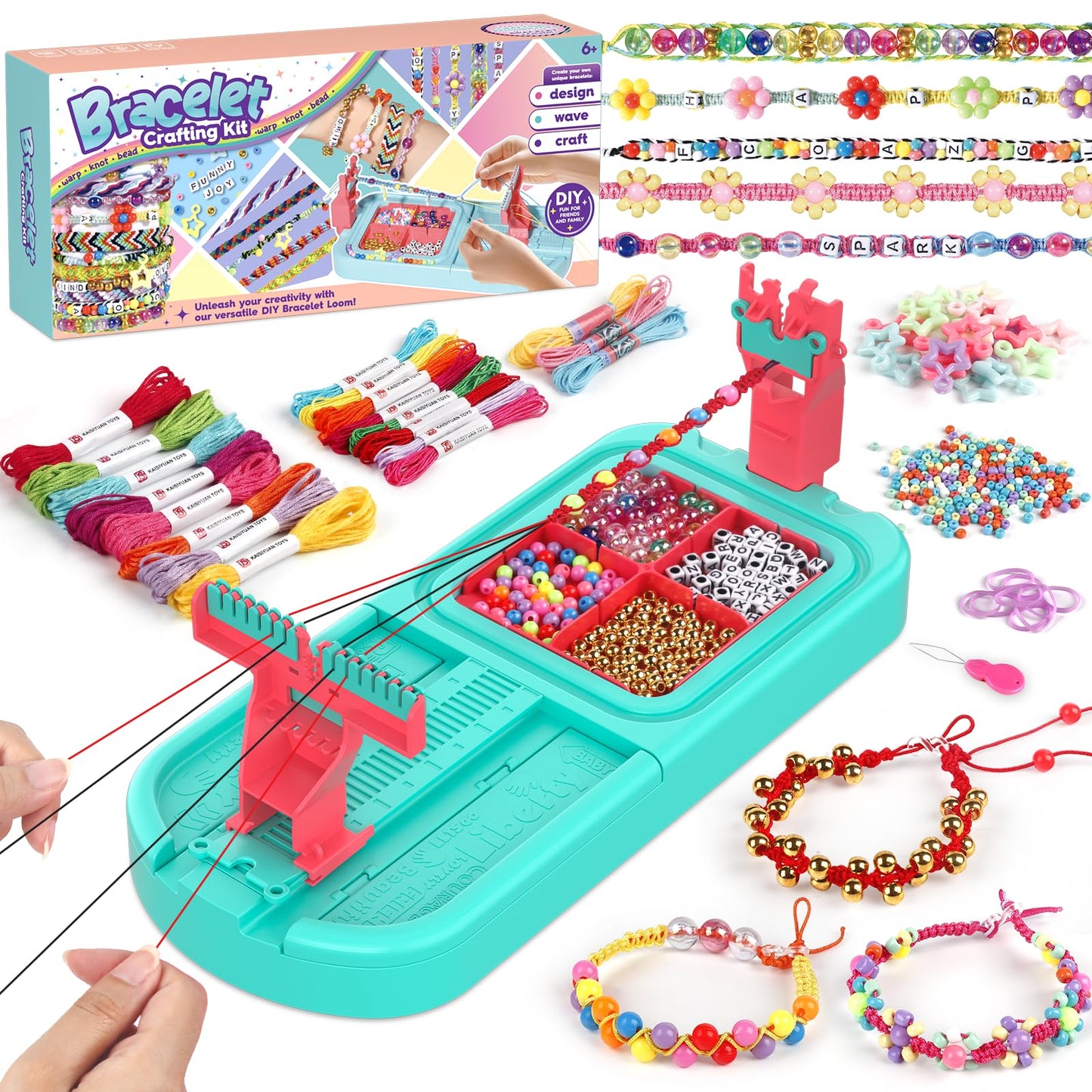 Cmiolacuna Friendship Bracelet Making Kit for Girls 8–12 – DIY Loom Jewelry Craft with Beads & Strings