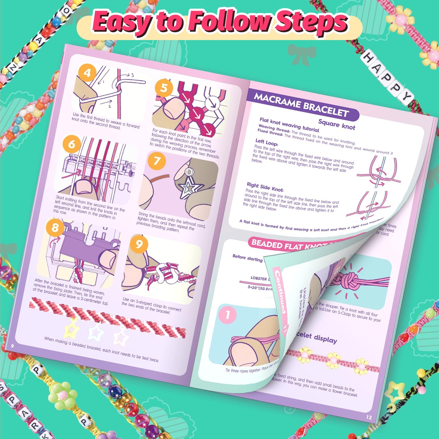 Cmiolacuna Friendship Bracelet Making Kit for Girls 8–12 – DIY Loom Jewelry Craft with Beads & Strings