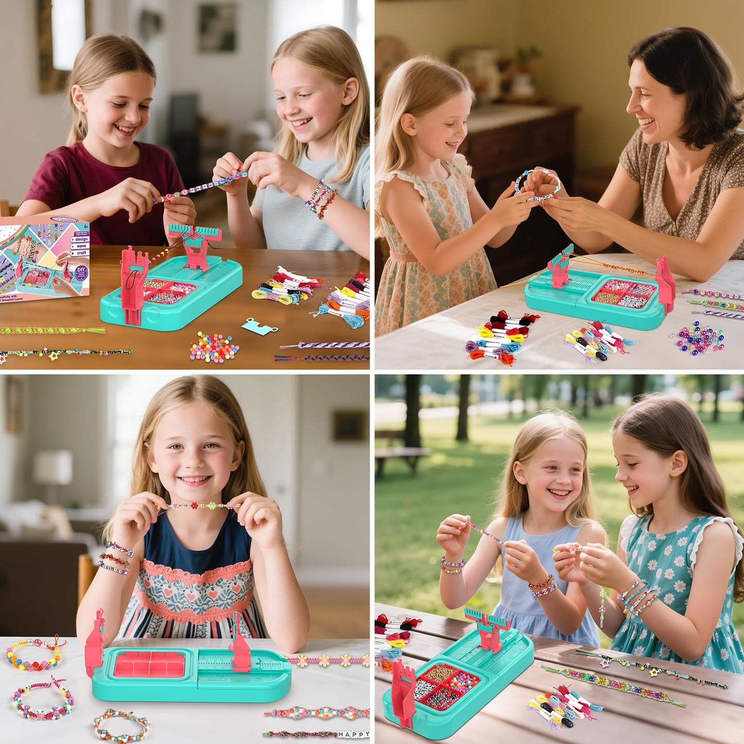Cmiolacuna Friendship Bracelet Making Kit for Girls 8–12 – DIY Loom Jewelry Craft with Beads & Strings