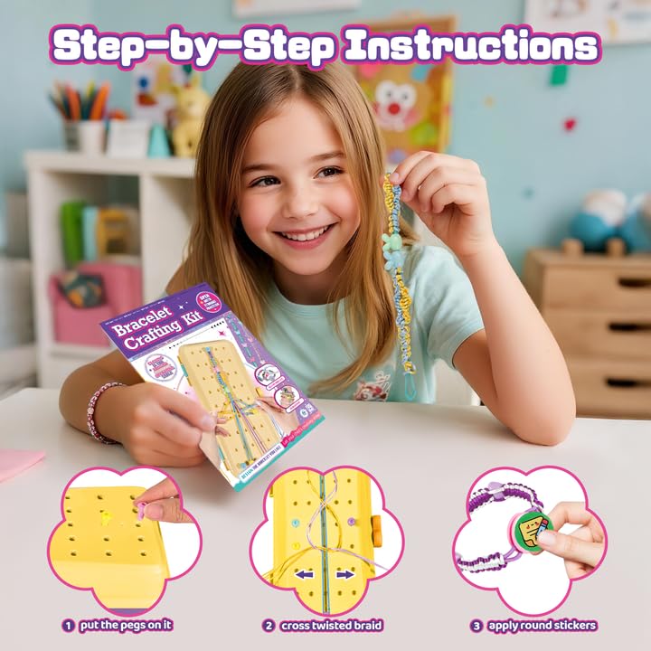 Cmiolacuna Friendship Bracelet Making Kit for Girls – 3-Layer Storage & Complete Craft Set