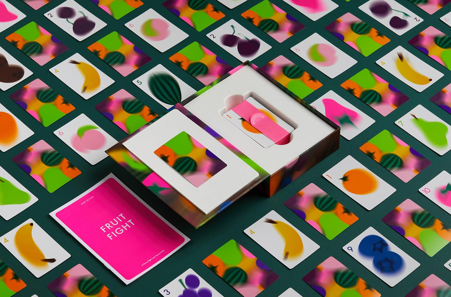 CMYK Fruit Fight Card Game – Magenta Edition (Deluxe) | Beautiful Modern Card Games