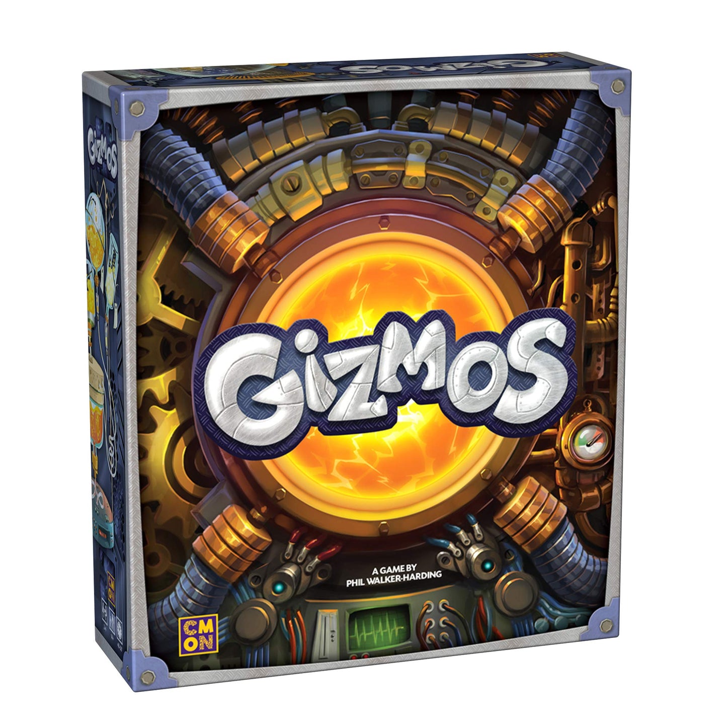 CMON Gizmos Board Game (2nd Edition) | Science-Themed Strategy for 2-4 Players | Ages 14+