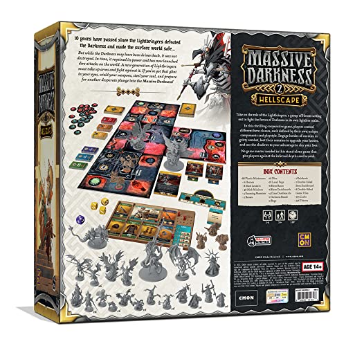 CMON Massive Darkness 2: Hellscape Board Game – Cooperative Dungeon Crawl for 1-6 Players