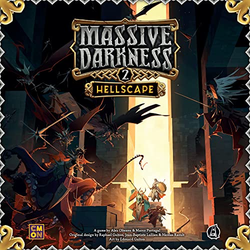 CMON Massive Darkness 2: Hellscape Board Game – Cooperative Dungeon Crawl for 1-6 Players