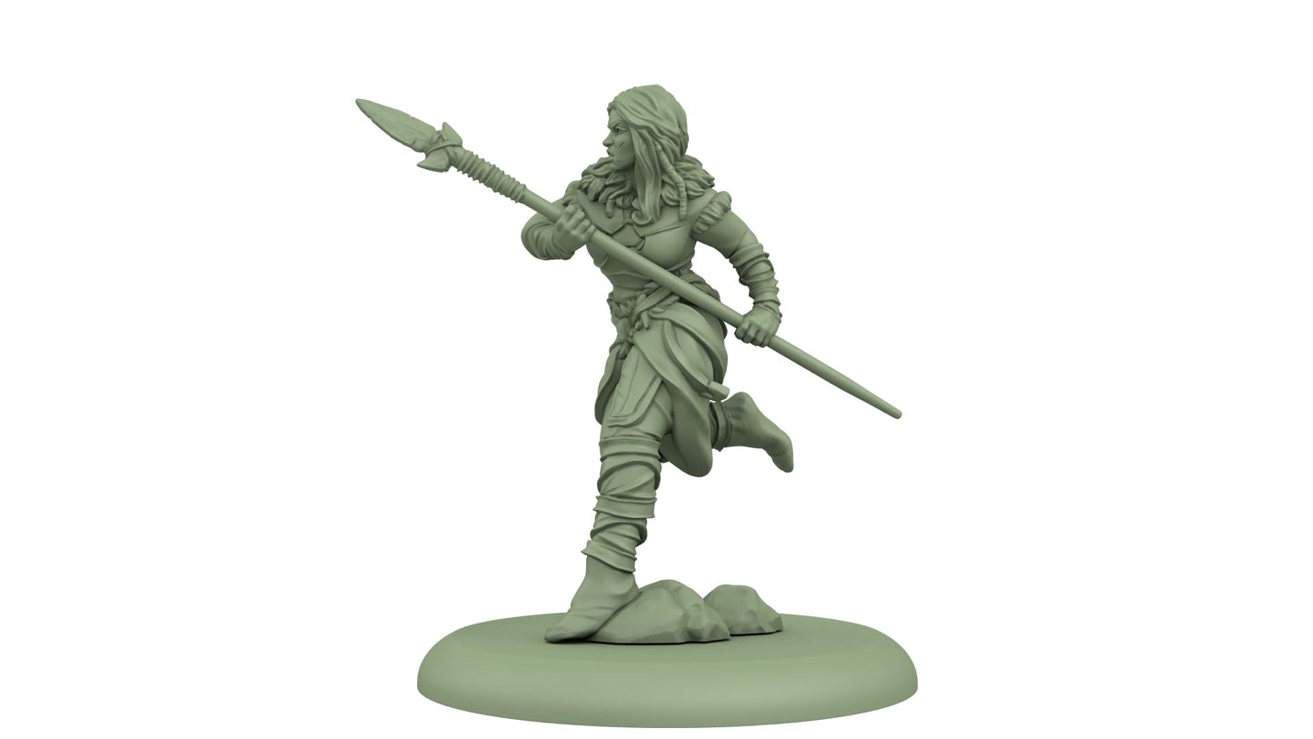 CMON A Song of Ice and Fire Spearwives Unit Box (Multilingual Edition) – Free Folk Miniatures for Strategy Tabletop Games