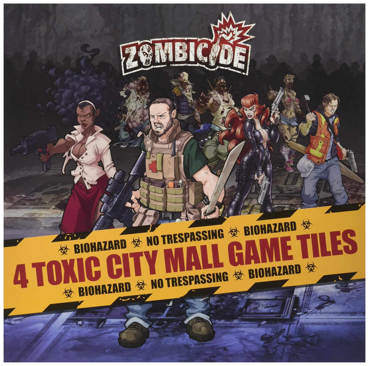CMON Zombicide 4 Toxic City Mall Game Tiles – Expand Your Zombicide Adventures (1–6 players, 14+, 60 min)